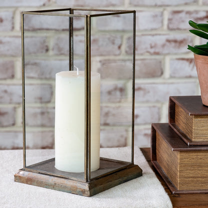 Aged Antique Glass Display Case by Rust & Cinder