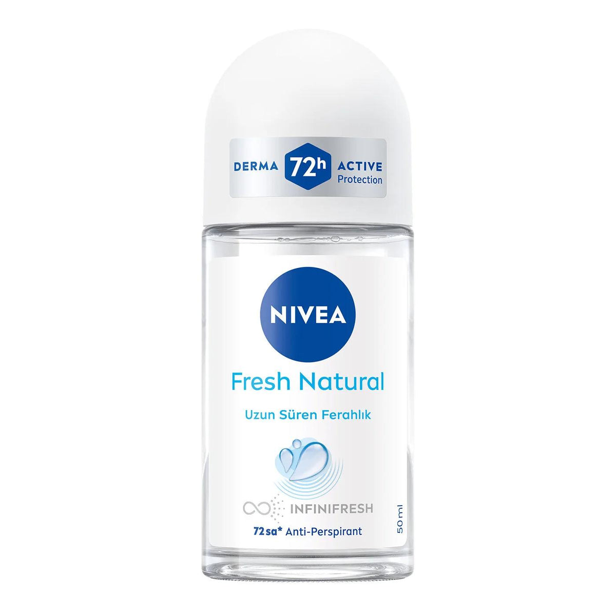 Nivea Fresh Natural Roll-On Deodorant for Women - Long-Lasting Odor Protection, Moisturizing, and Fresh Fragrance (1.69 fl oz) by Beauty Care Bag