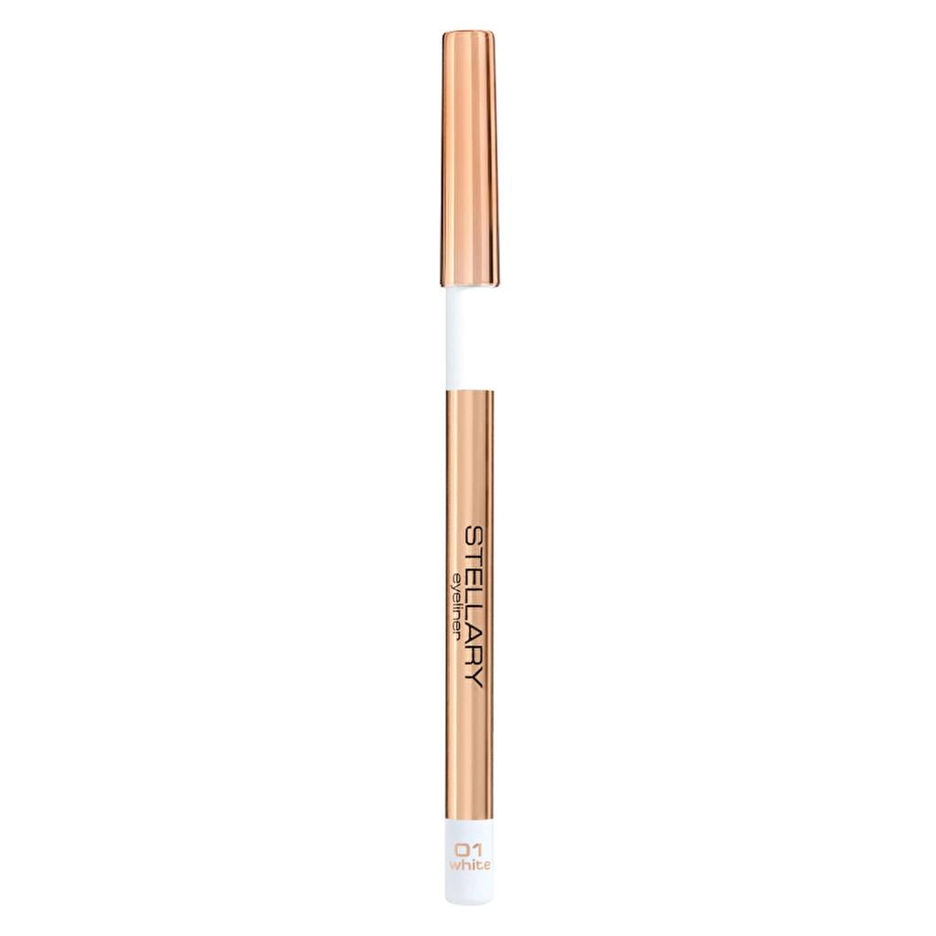 Stellary Eyeliner Pencil 01 White Smooth Wear by Beauty Care Bag
