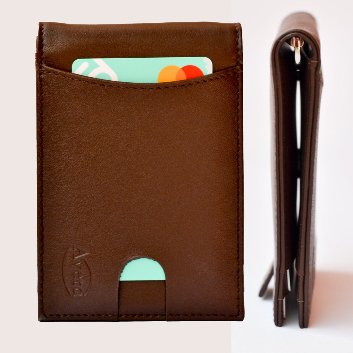 Avera Group Slim Genuine Leather Rfid Blocking Bifold Wallet With Money Clip by Avera Group