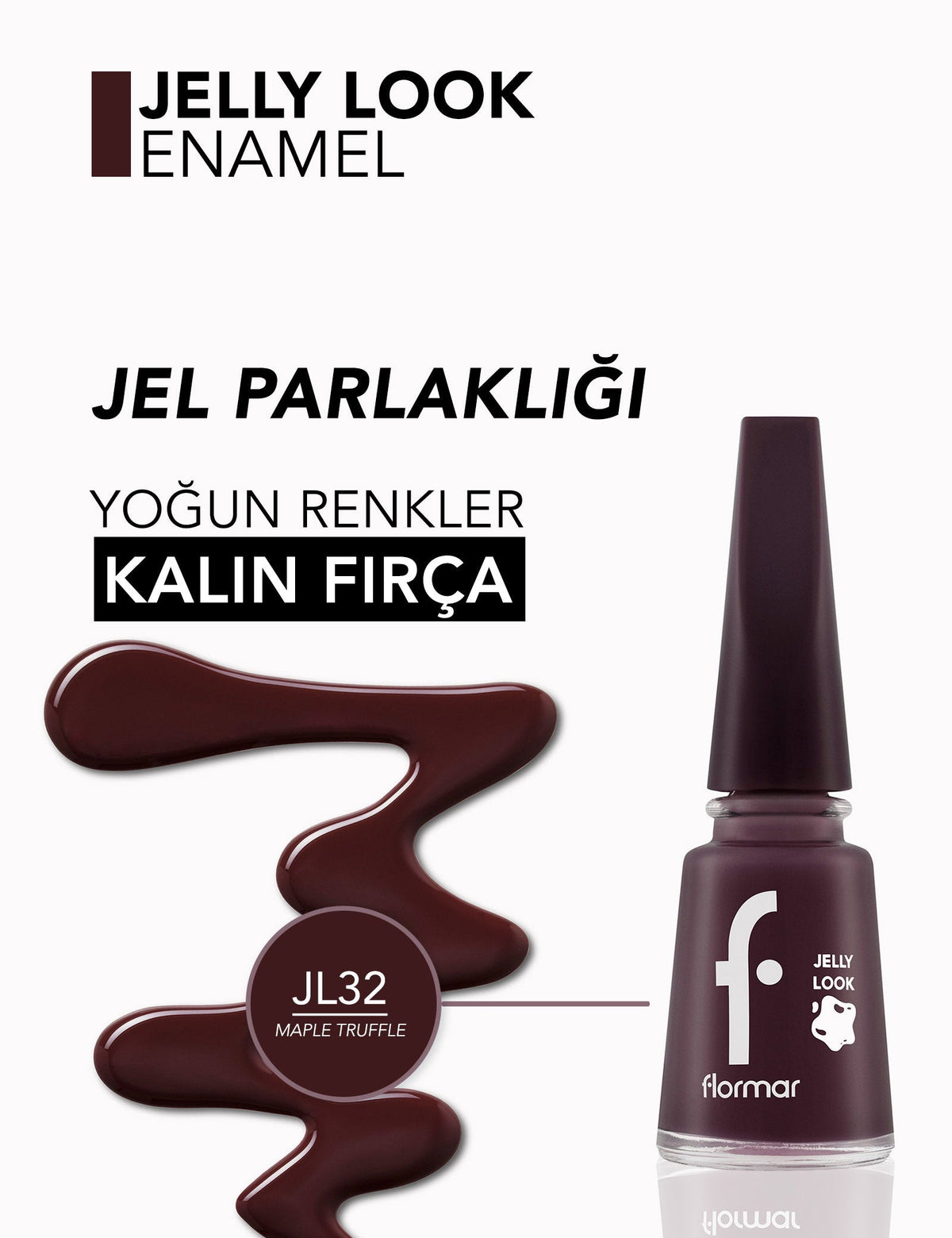 Flormar Jelly Look Nail Enamel Glossy Gel-Effect Polish 11ml by Beauty Care Bag