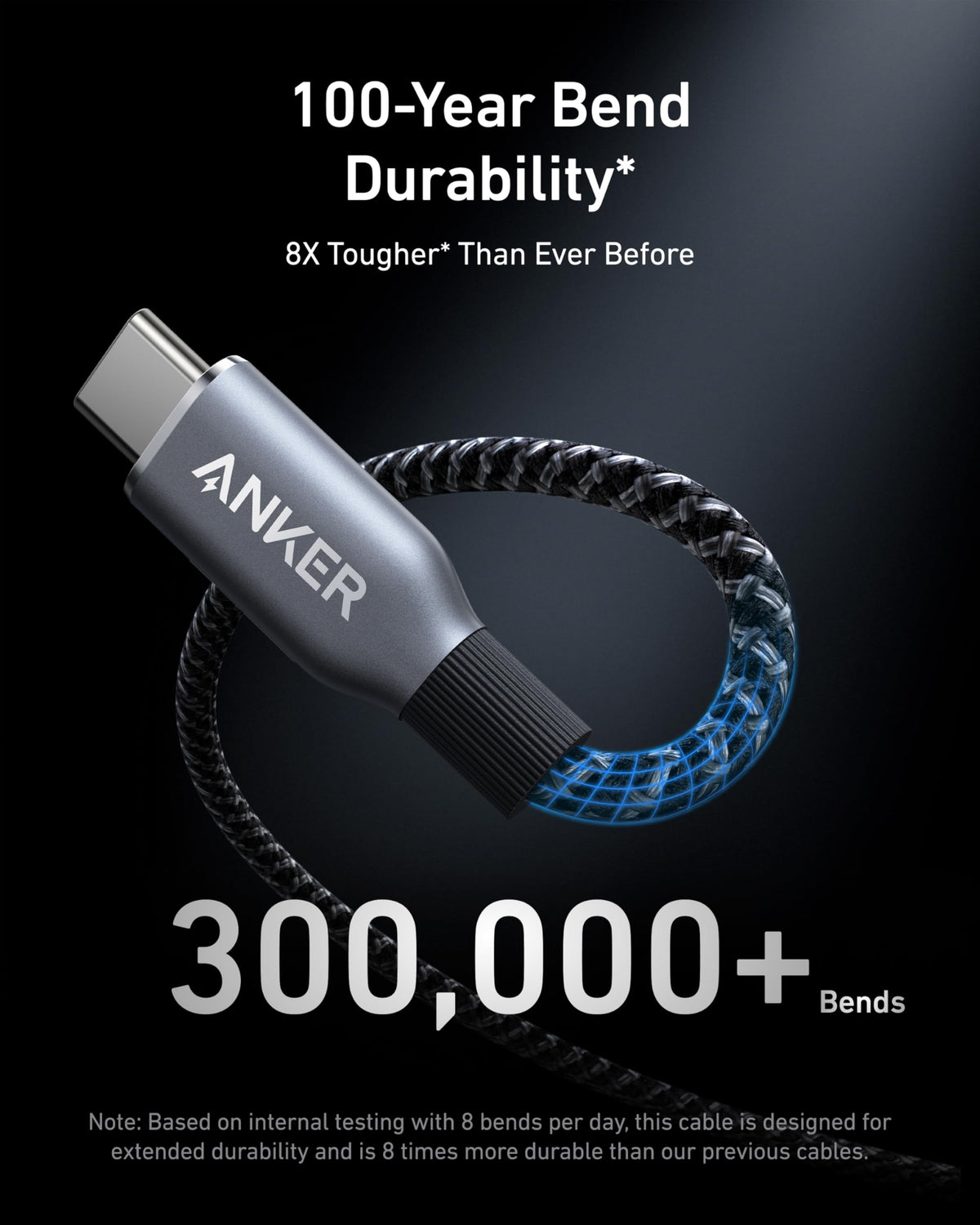 Anker Prime USB-C to USB-C Cable (240W, Upcycled-Braided) by Anker