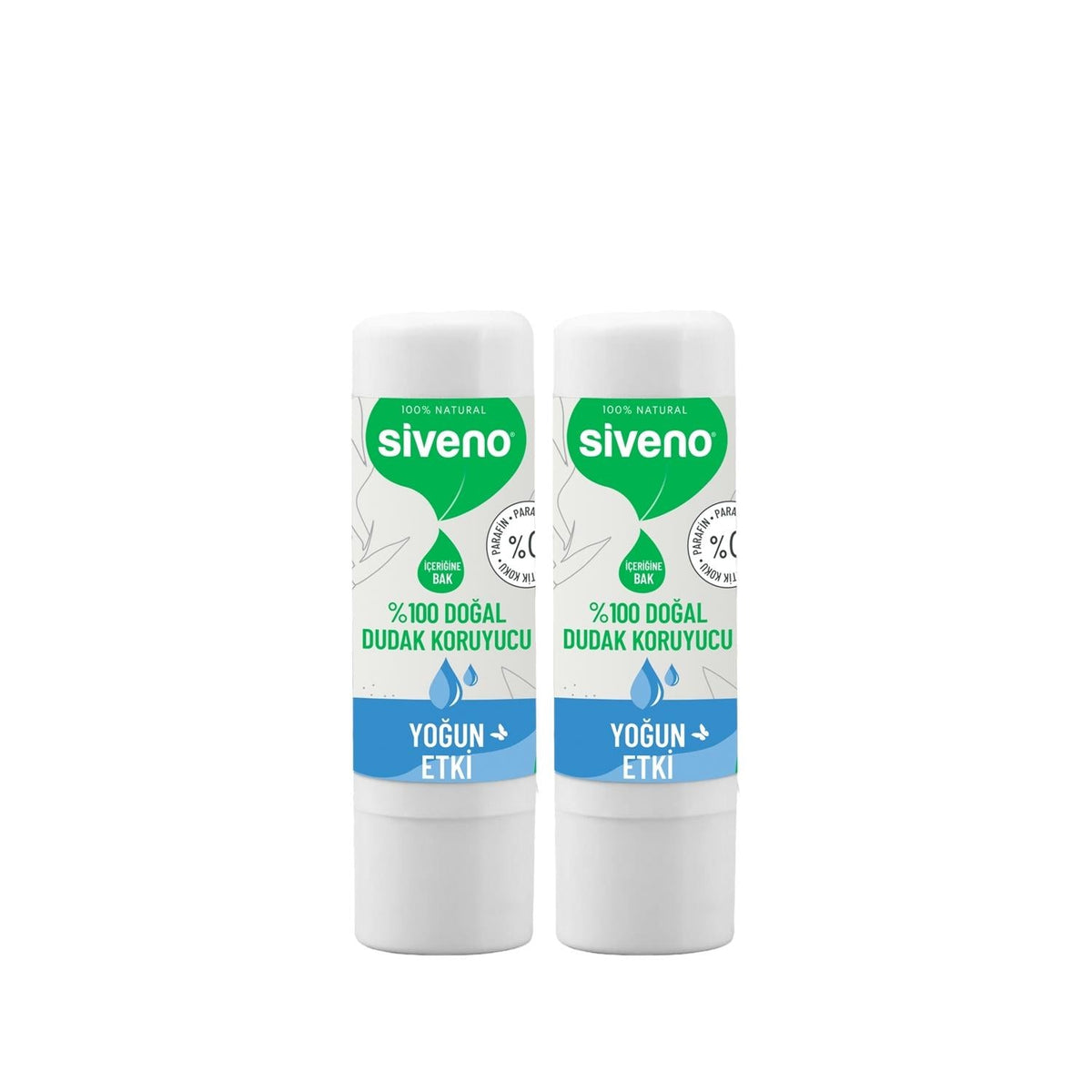 Siveno Natural Lip Care Intensive Protection Lip Balm - 2 x 6g, Natural Ingredients, Dry Lip Repair by Beauty Care Bag