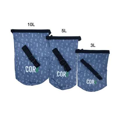 Dry Bags (Hawaiian Print): 3L, 5L, 10L, 15, and 3-Packs by COR Surf