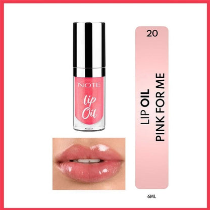 Note Cosme Lip Oil 20 Pink For Me Hydrating Gloss 6ml by Beauty Care Bag