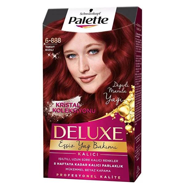 Palette Deluxe Ruby Red Hair Dye: Long-Lasting Color, Gray Coverage, and Marula Oil Shine - Vibrant Red Hair Color at Home by Beauty Care Bag