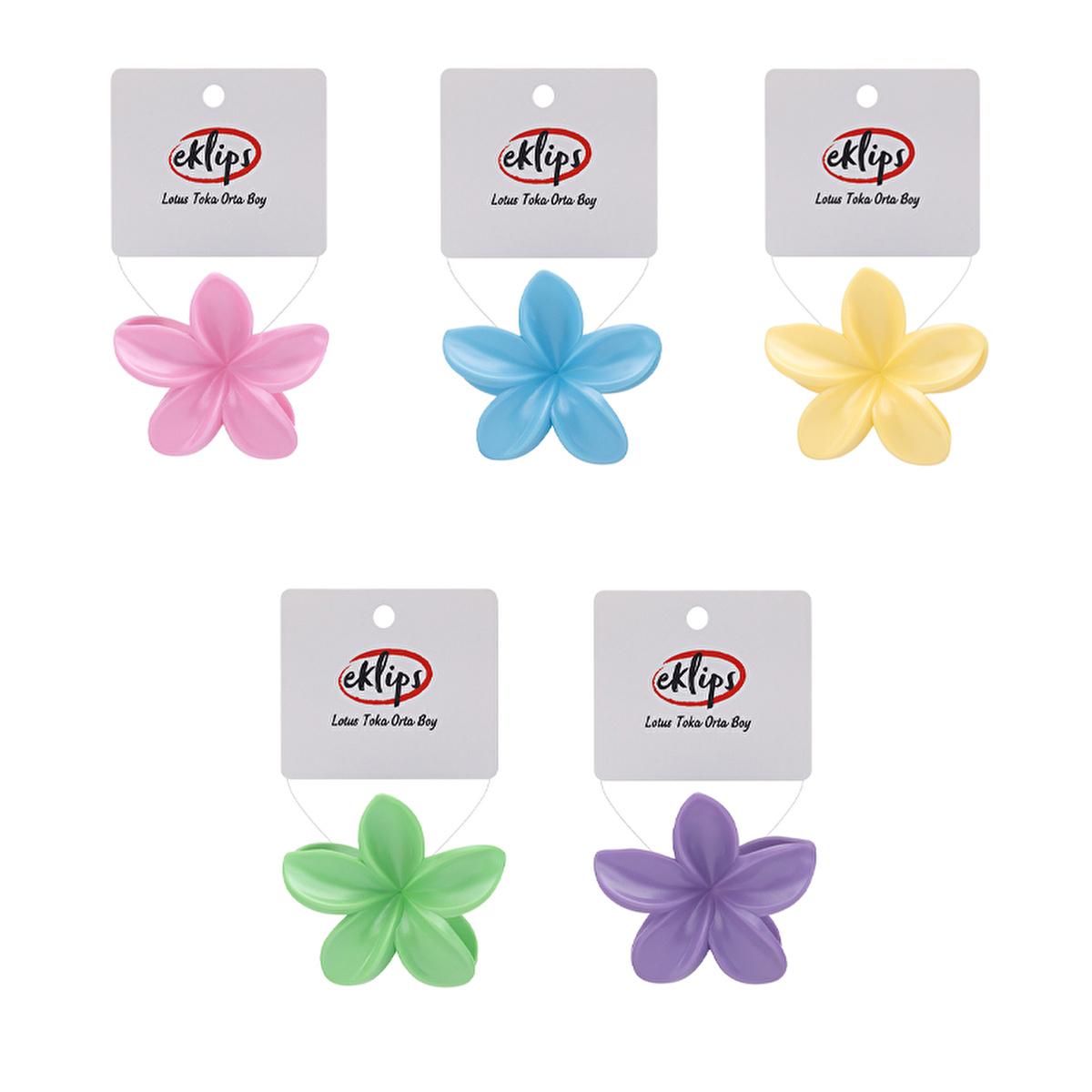 Eklips Assorted Lotus Design Hair Clips for Women - Stylish, Comfortable, and Elegant Hair Accessories by Beauty Care Bag