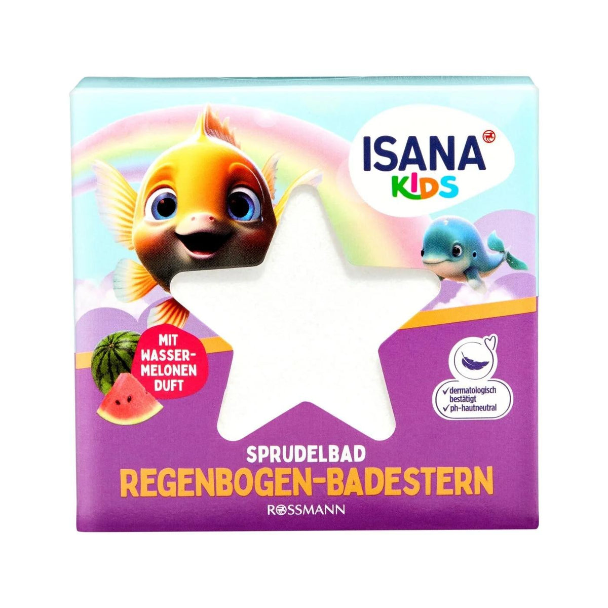 Isana Kids Rainbow Star Bath Bomb for Colorful Bath Time by Beauty Care Bag