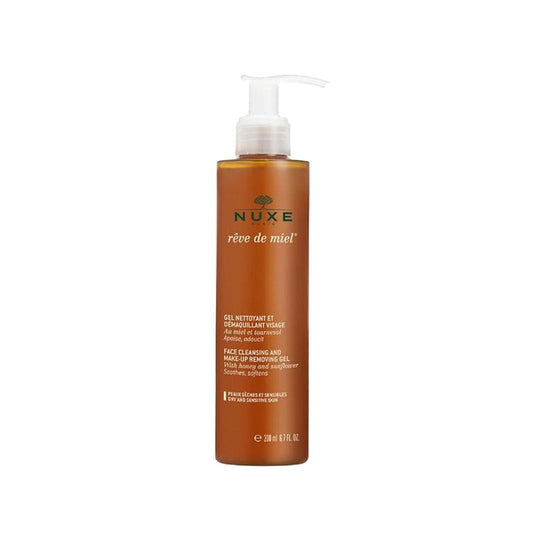 Nuxe Reve De Miel Face Cleansing and Make-Up Removing Gel - 200ml Gentle Skincare for Effective Makeup Removal by Beauty Care Bag