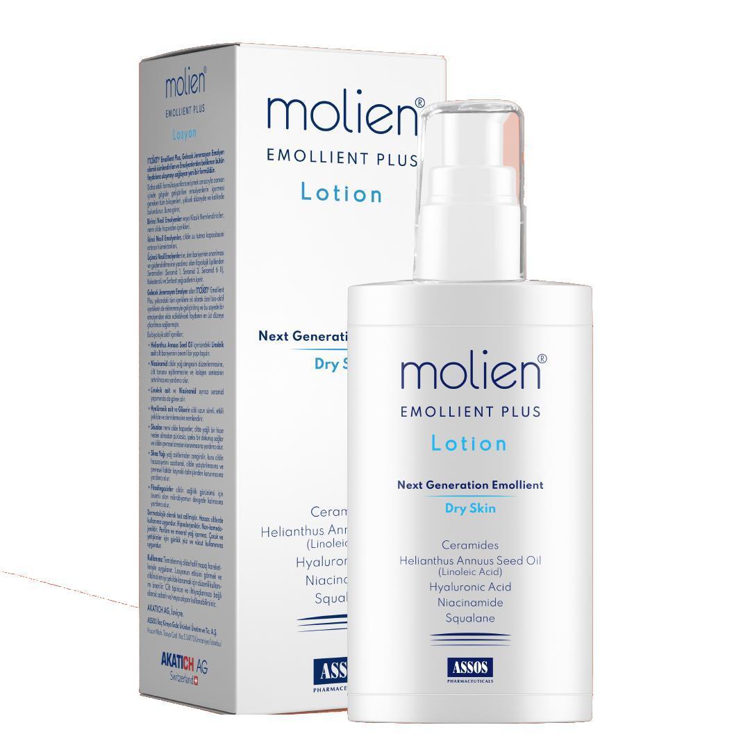 Molien non-greasy moisturizing lotion for dry and sensitive skin, 400ml