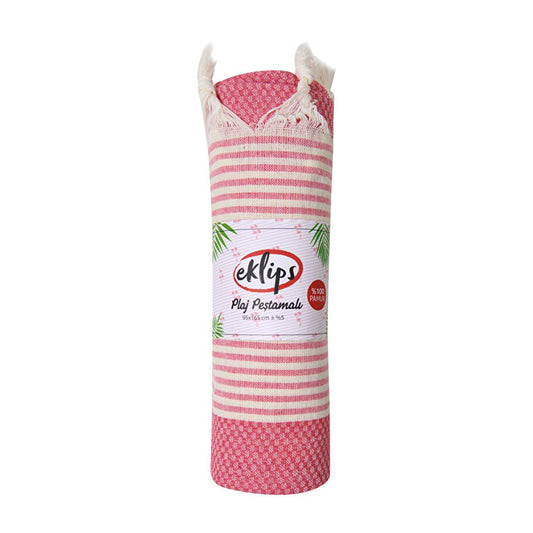 Eklips Pe_tamal: Lightweight Turkish Towel - Soft Honeycomb Pink Beach & Spa Towel | Travel-Friendly & Absorbent by Beauty Care Bag