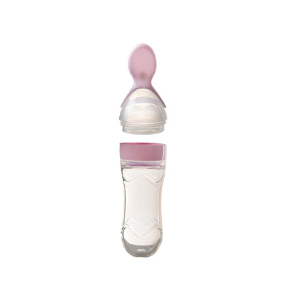 Babyjem Baby Squeeze Spoon - BPA-Free, One-Handed Feeding, Silicone Baby Feeding Utensils, Baby Feeding Accessories, Baby Feeding Spoon by Beauty Care Bag