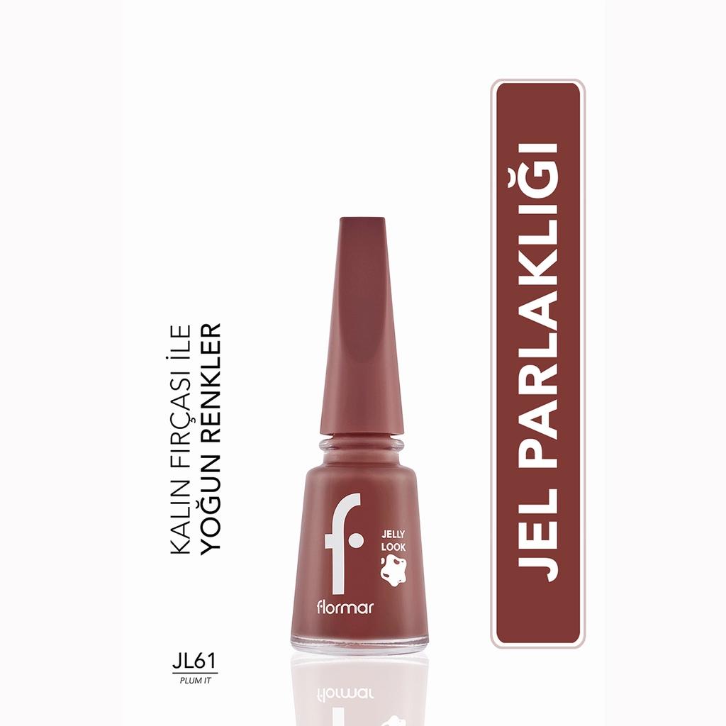 Flormar Jelly Look Nail Polish JL61 Plum It Up 11ml by Beauty Care Bag