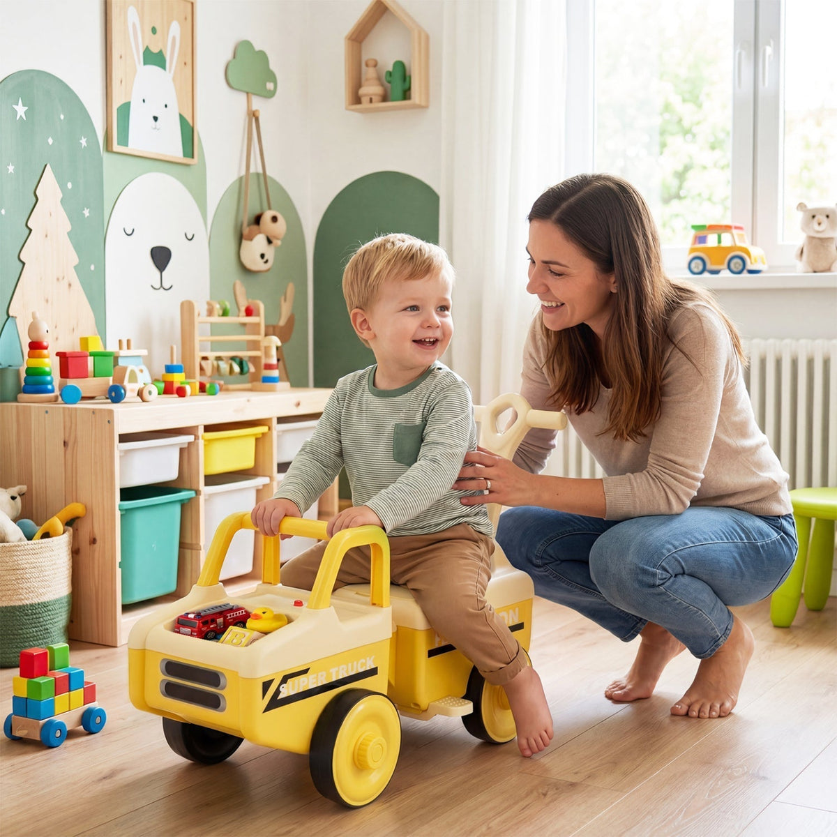 4-in-1 Ride On Push Car with Music and StorageRide On ToyTorqelo.com