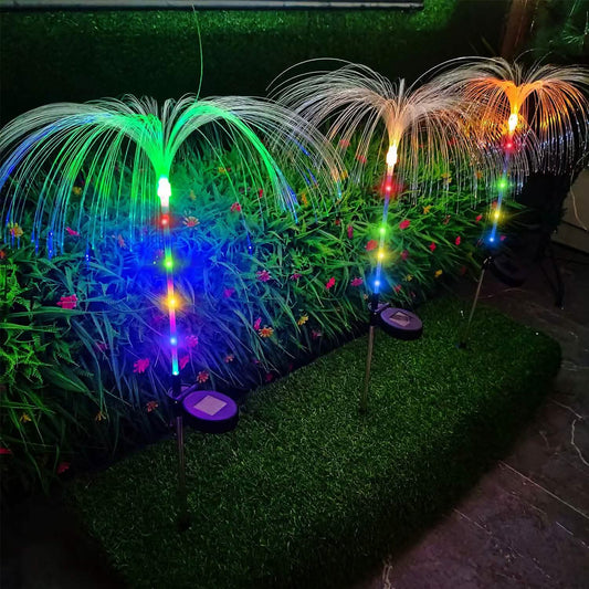 4-Piece: Solar Powered Jellyfish Lights by EasyOptionXY
