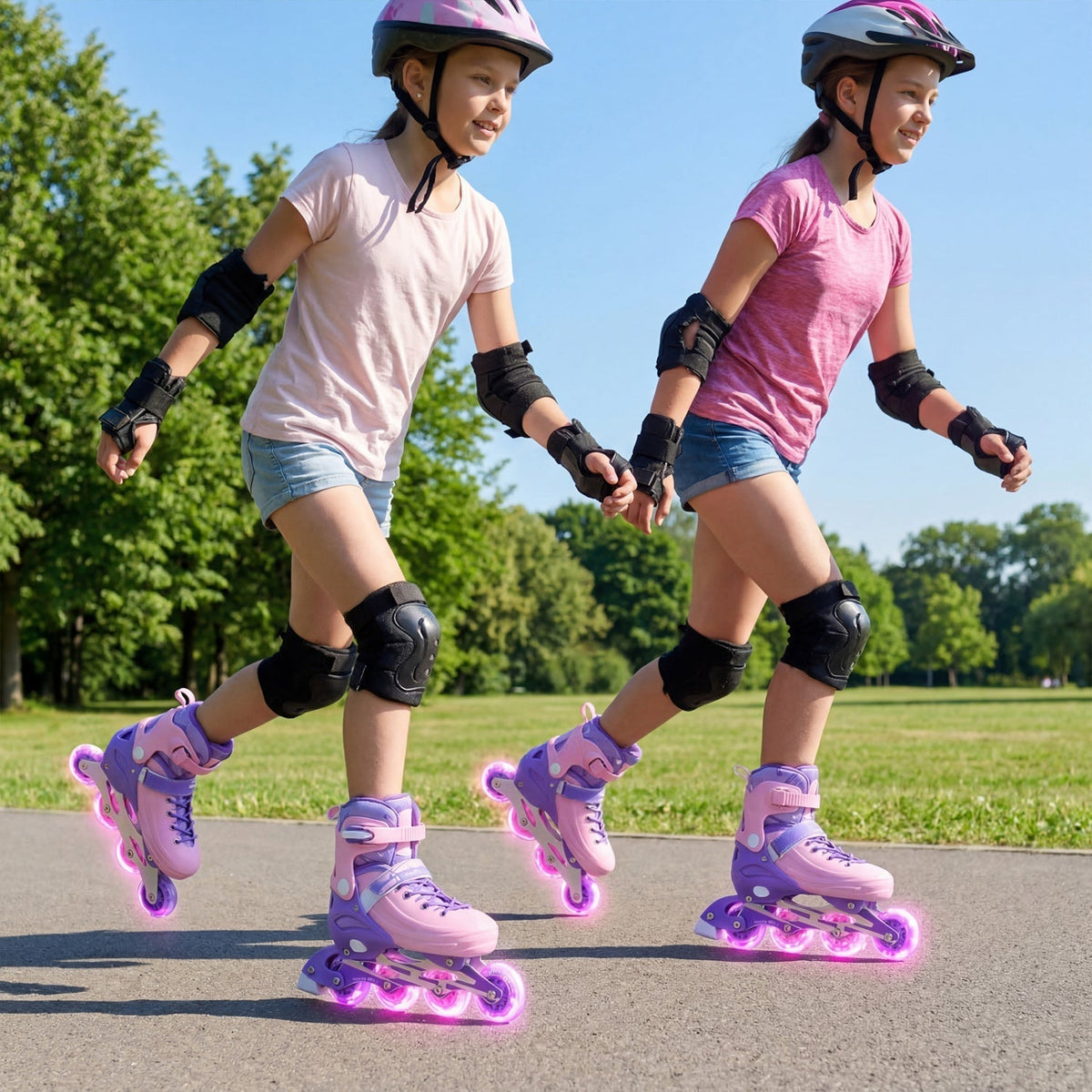 Light-up kids inline skates for ages 9-14 by GBruno Store, view 10