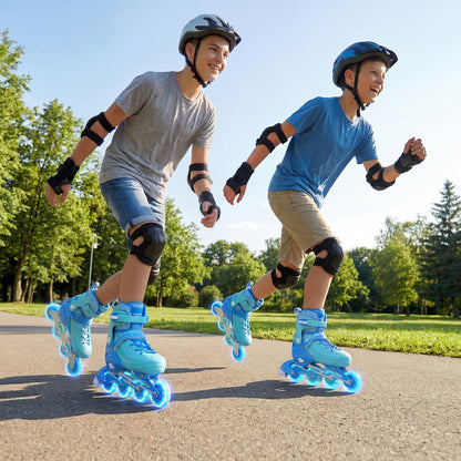 Light-up kids inline skates for ages 9-14 by GBruno Store, view 3