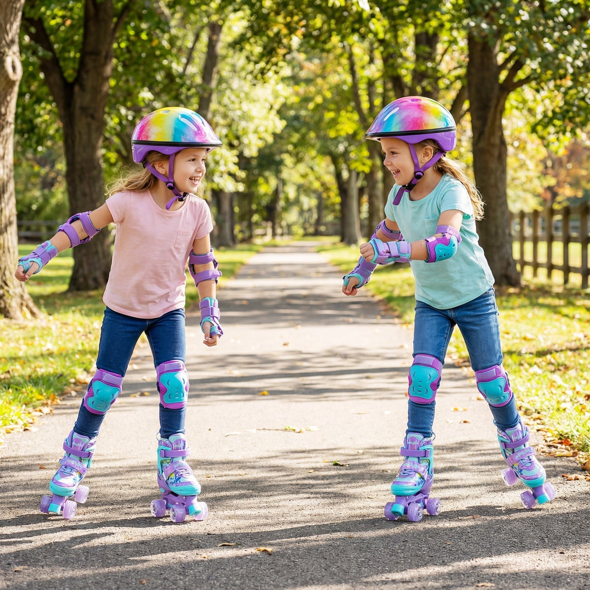 Purple graffiti kids roller skates, size S, by GBruno Store, view 2