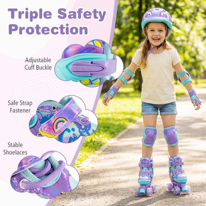 Purple graffiti kids roller skates, size S, by GBruno Store, view 8