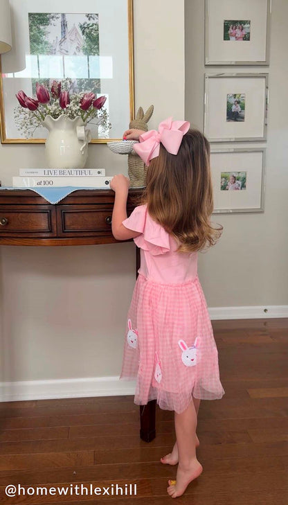 Woven Wicker Resin Bunny Sitter with Candy Dish by Rust & Cinder