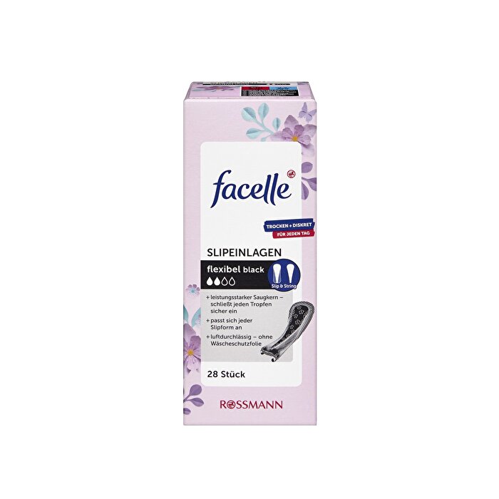 Black daily pads, pack of 28