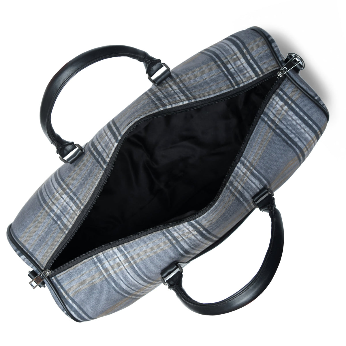 The Highlander Plaid Duffle Bag by Classy Leather Bags