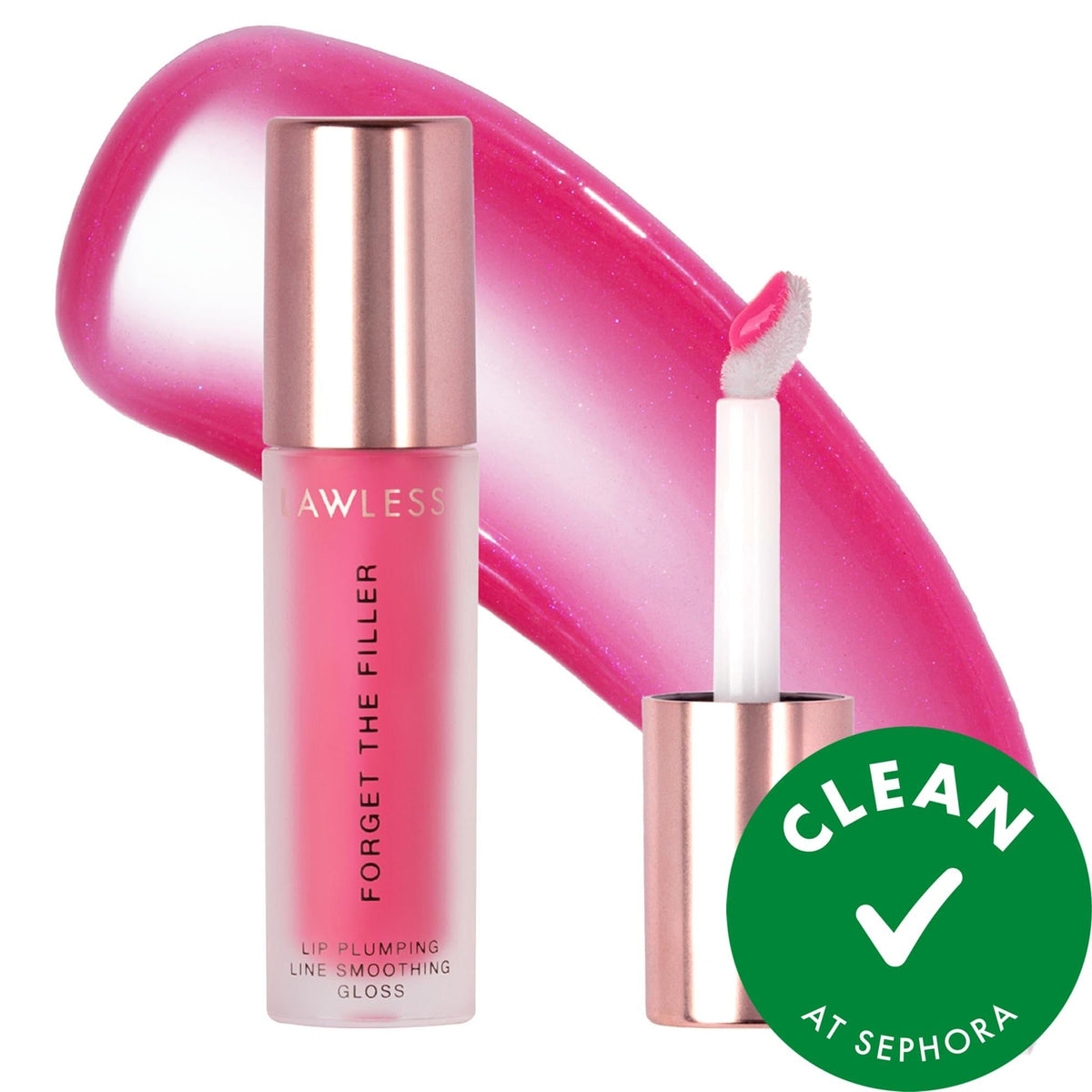 Forget The Filler Lip Plumper: Instant Volume & Line Smoothing Vegan Lip Gloss - Hydrating, Cruelty-Free, Visibly Fuller Lips by Beauty Care Bag