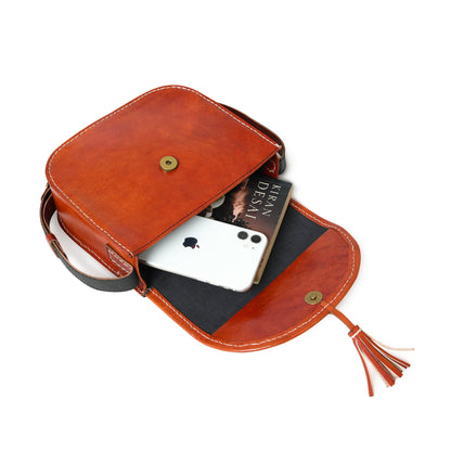 Astounding Ajrakh Ethnic Satchel by Classy Leather Bags