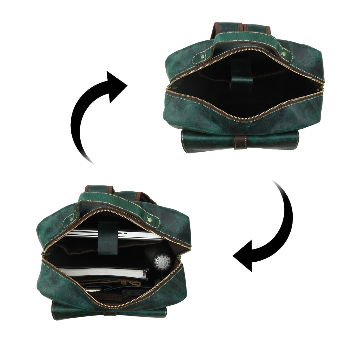 Greenfield Leather Backpack by Classy Leather Bags