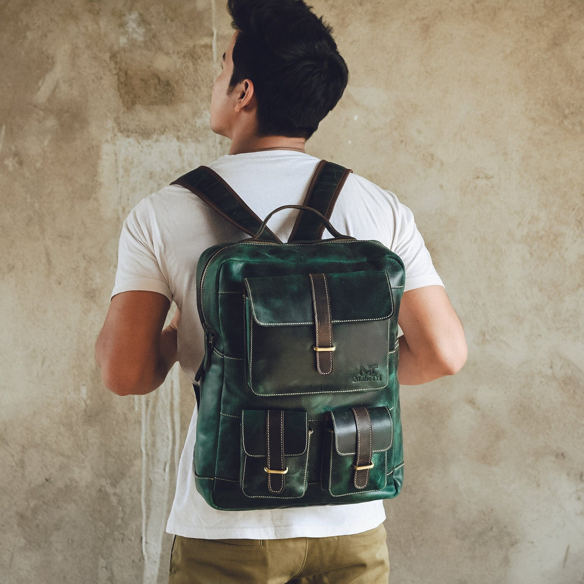 Greenfield Leather Backpack by Classy Leather Bags