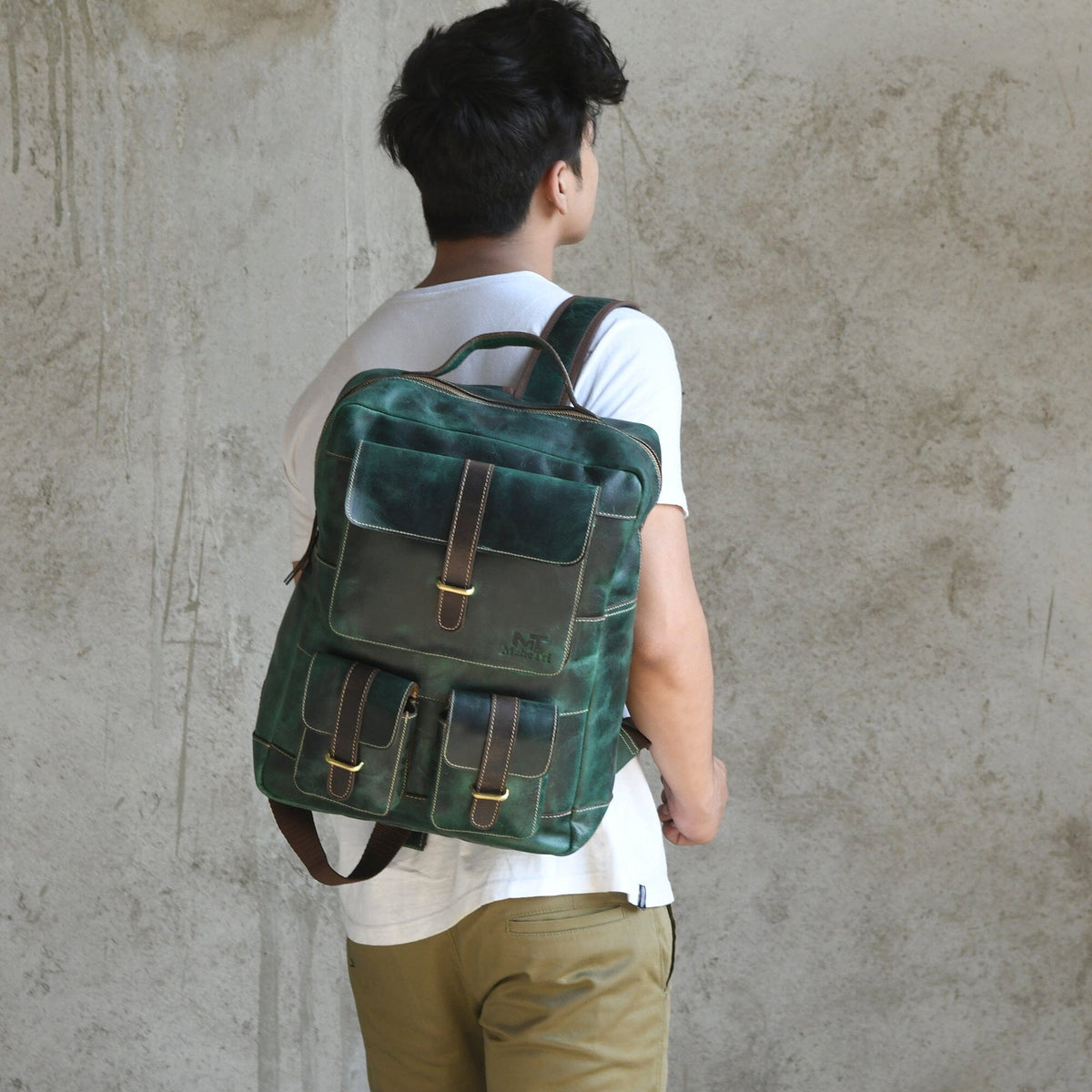 Greenfield Leather Backpack by Classy Leather Bags