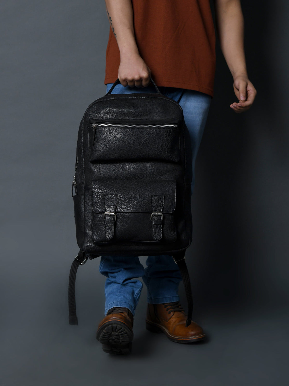 NoirTrek Leather Backpack 2.0 by Classy Leather Bags