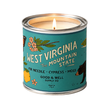 West Virginia State Candle by Good & Well Supply Co.