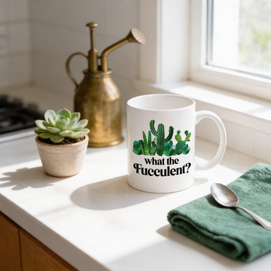 Funny Succulent Mug – Ceramic Coffee Mug with Cactus Design | Joyful Moose by Joyful Moose