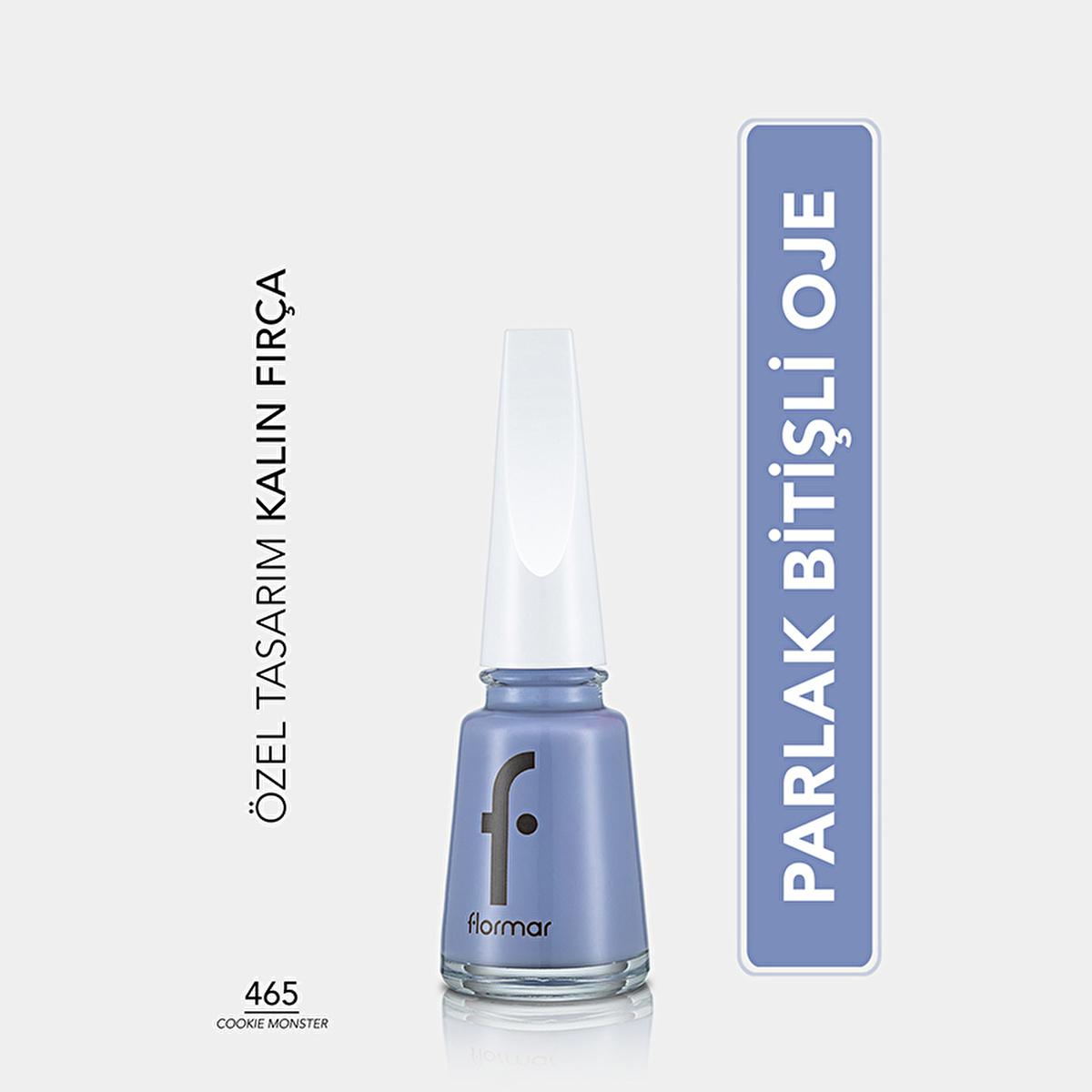 Flormar Nail Enamel: High Pigment, Long Lasting Nail Polish - Chip Resistant, Strengthening, Glossy Finish - Cookie Monster Shade by Beauty Care Bag