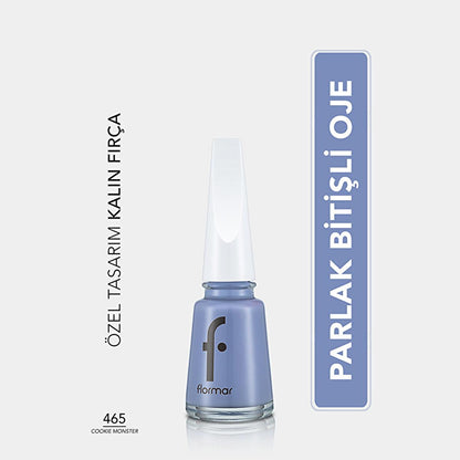 Flormar Nail Enamel: High Pigment, Long Lasting Nail Polish - Chip Resistant, Strengthening, Glossy Finish - Cookie Monster Shade by Beauty Care Bag