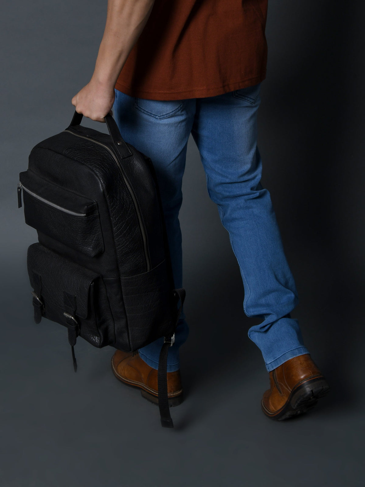 NoirTrek Leather Backpack 2.0 by Classy Leather Bags