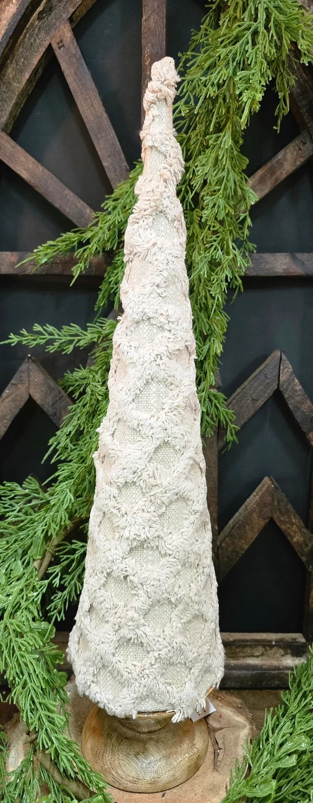 Beige Fuzzy Cone Trees by Rust & Cinder