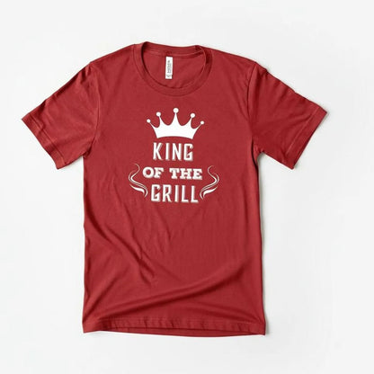 Men's Grill T-shirt King of the Grill BBQ Cooking Gift for Dad Grilling Gift Idea by Joyful Moose