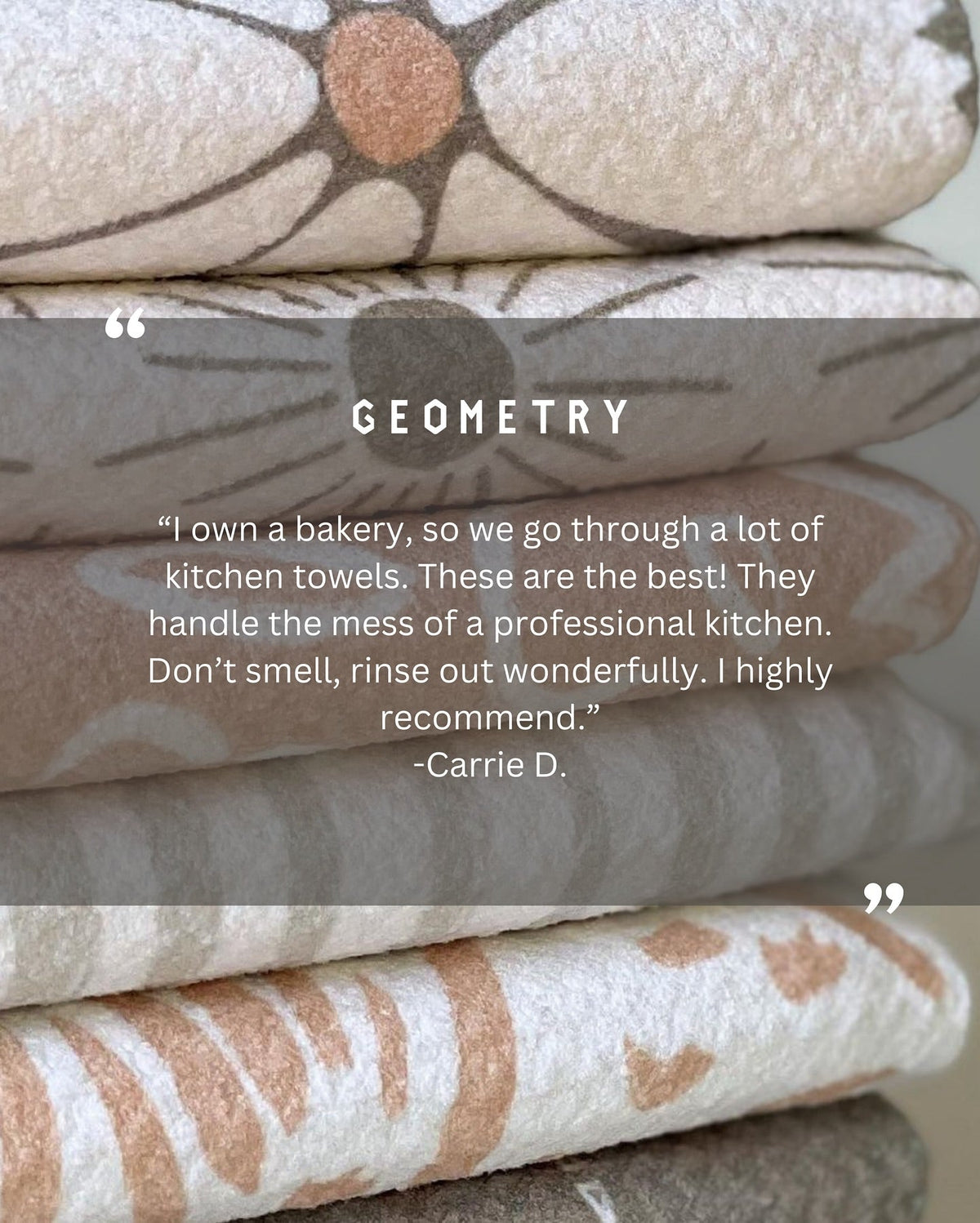 Butchers Meat Gingham Geometry Tea Towel by Rust & Cinder