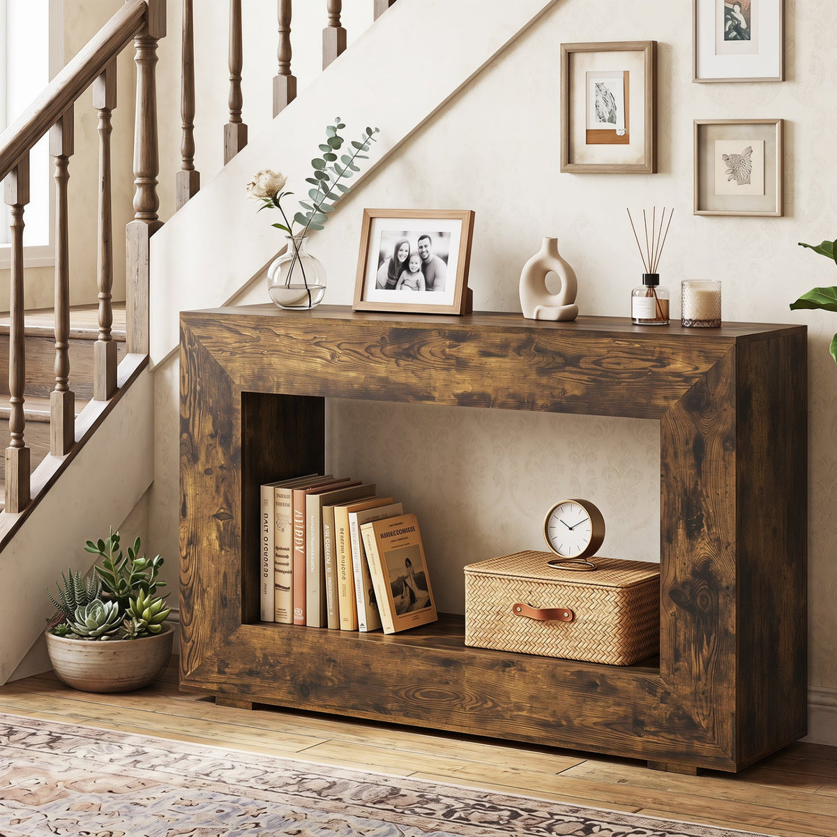47 inch 2-tier farmhouse console table by DirectDeals