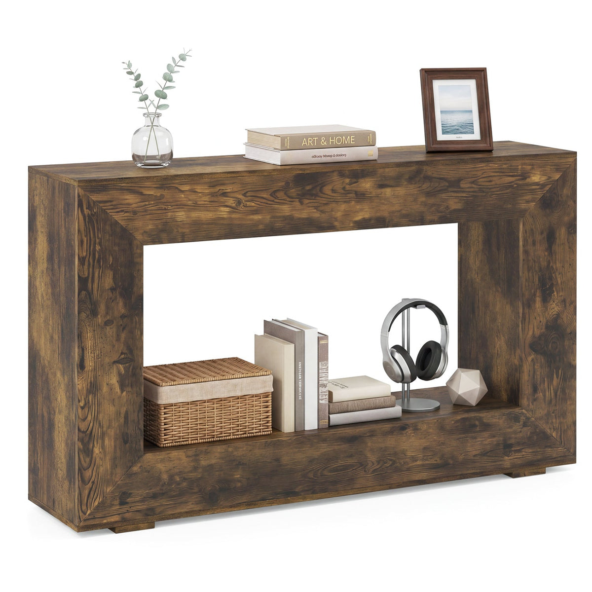 47 inch 2-tier farmhouse console table by DirectDeals, view 4