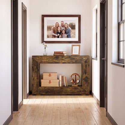 47 inch 2-tier farmhouse console table by DirectDeals, view 7