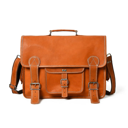 Ginger Grip Leather Briefcase by Classy Leather Bags