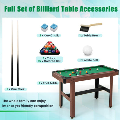 48 inch wooden kids pool table with cues by GBruno Store, view 15