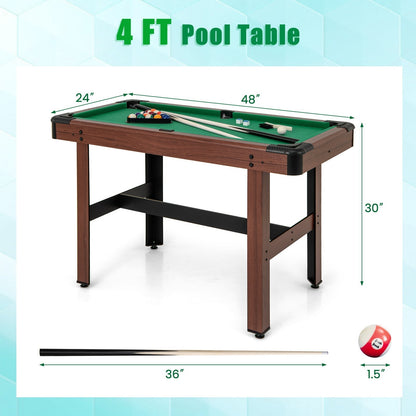 48 inch wooden pool game table, GBruno Store, view 7