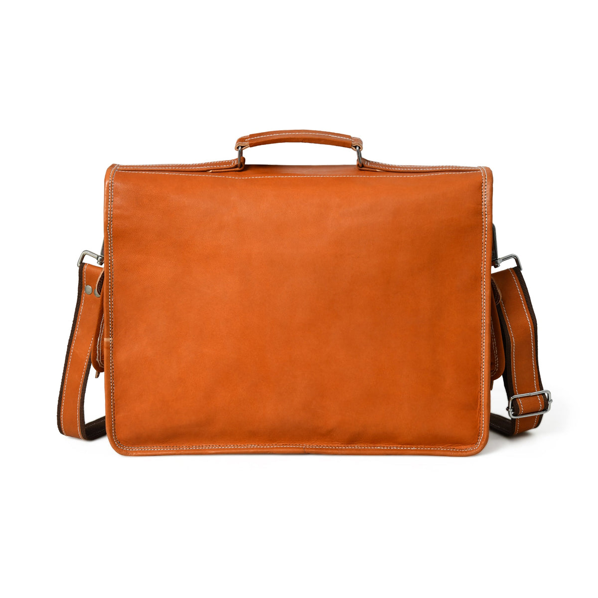 Ginger Grip Leather Briefcase by Classy Leather Bags