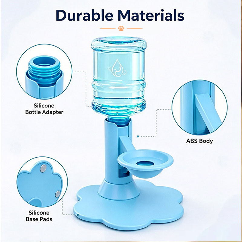 Gravity Cat Water Dispenser, No Electricity, Filter-Free, Adjustable Height Pet Fountain for Cats & Small Dogs by eprolo