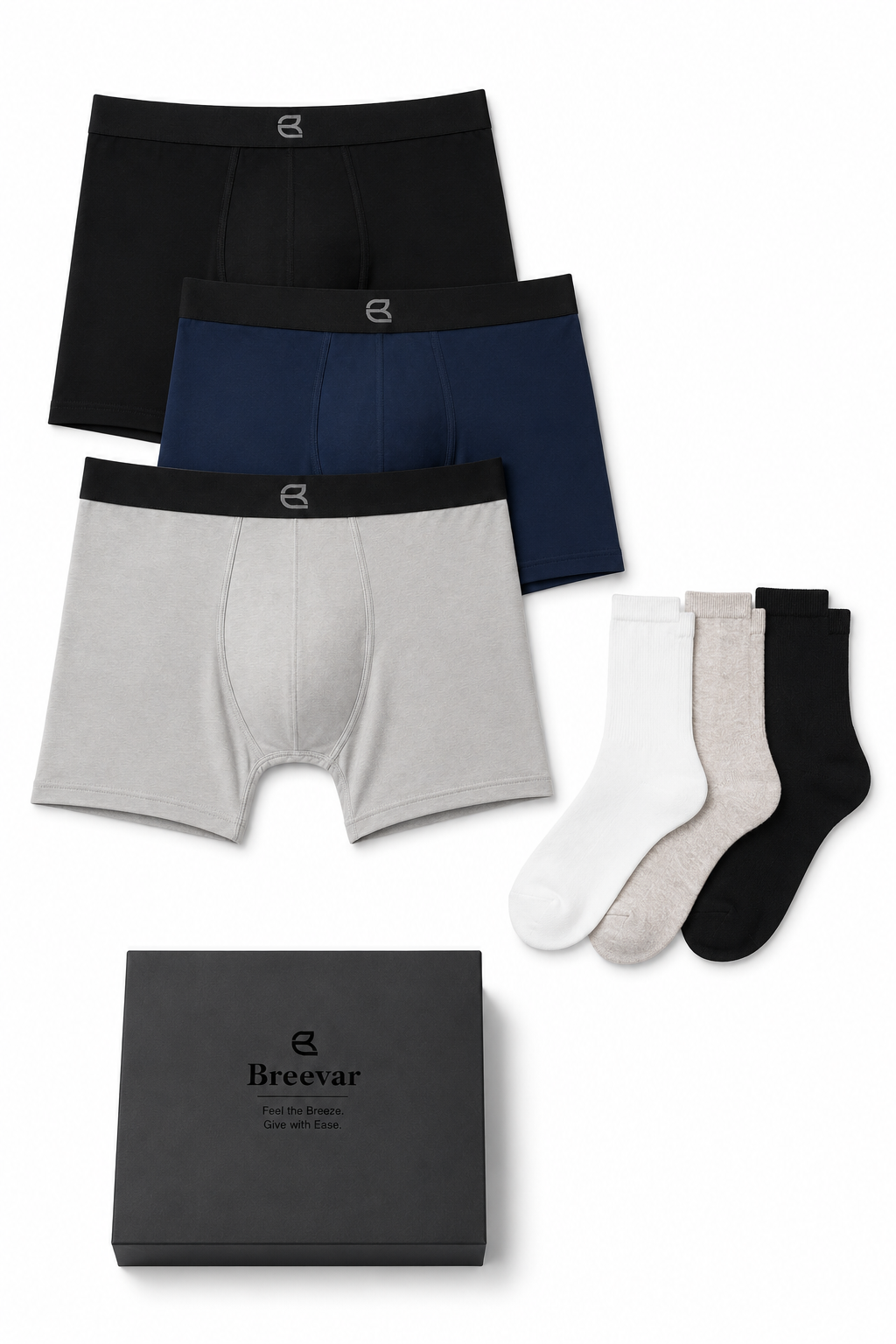 Naturally Better Underwear & Socks Essentials Gift Box by Breevar