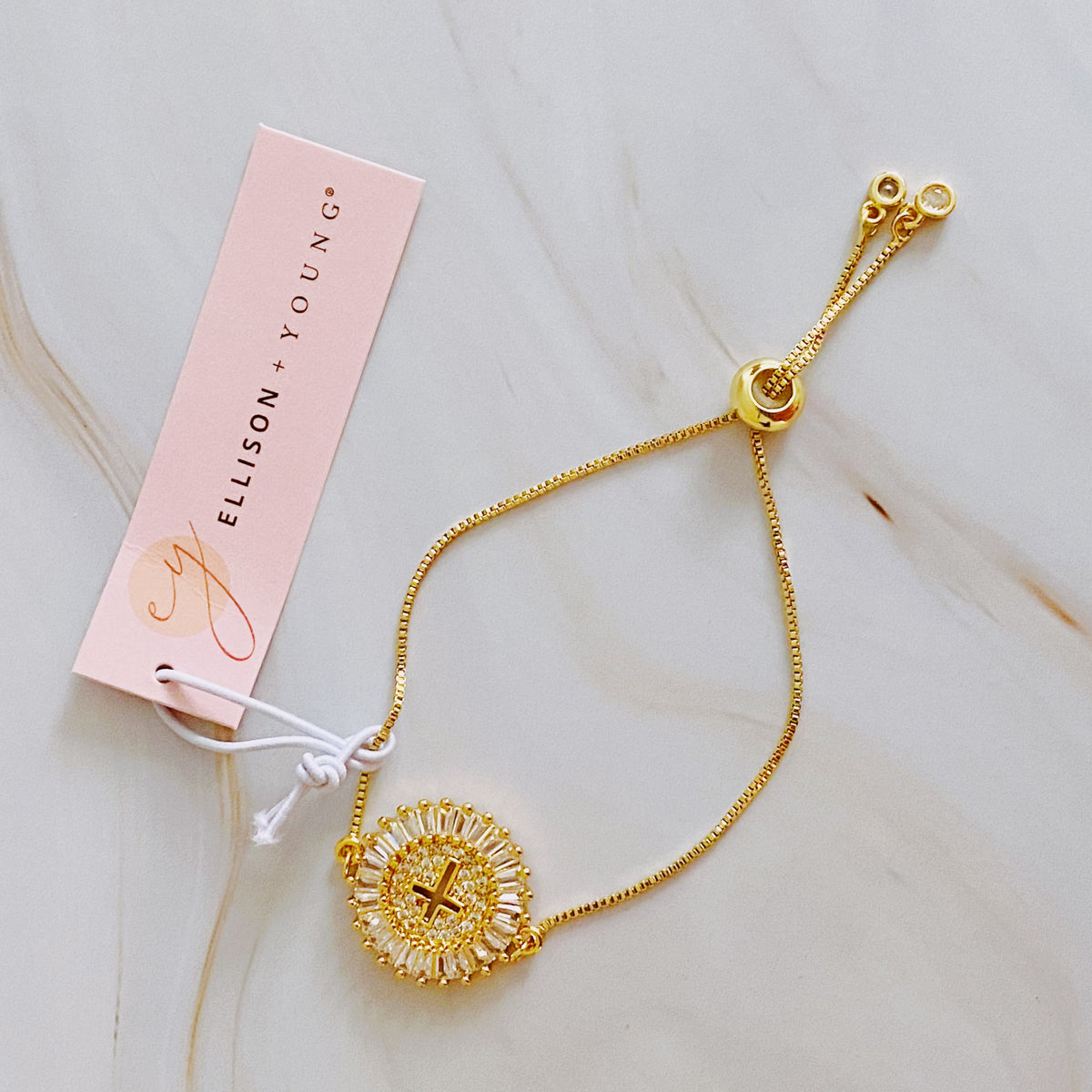 Mesmerized By The Cross Slide Bracelet by Fuchsia Hercules
